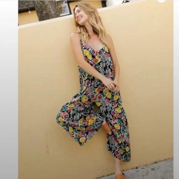 NATURAL LIFE Pants - NATURAL LIFE Vibrant Floral Jumpsuit